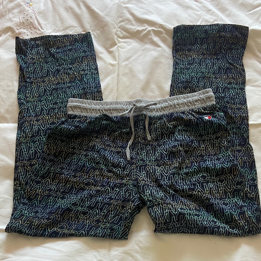Tommy Hilfiger wide leg pyjama pants grey waist band size M